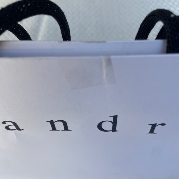 Sandro 2 Empty Gift Bags 1 Tan 1 White 13" x 11.5 - Picture 14 of 15